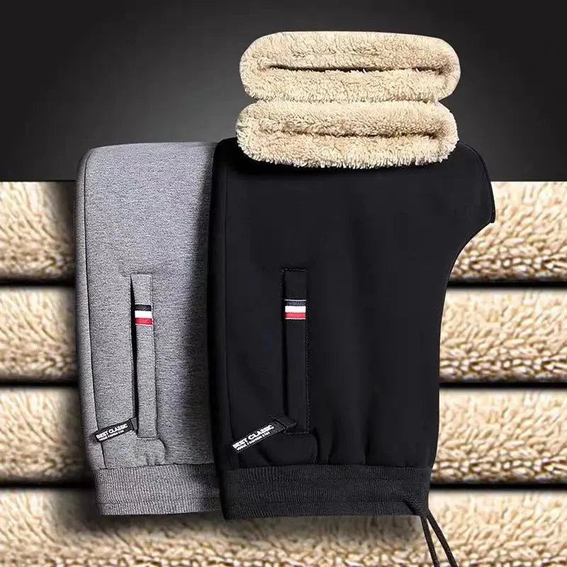 Fleece-Jogginghose | Elastische Taille | Warm | Fleece-Jogginghose | Herren-Wintersweats