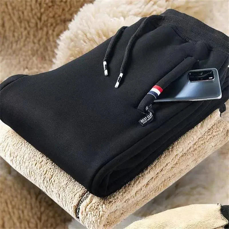 Fleece-Jogginghose | Elastische Taille | Warm | Fleece-Jogginghose | Herren-Wintersweats