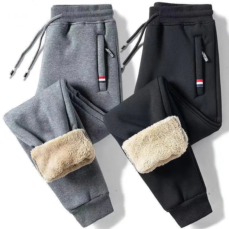 Fleece-Jogginghose | Elastische Taille | Warm | Fleece-Jogginghose | Herren-Wintersweats