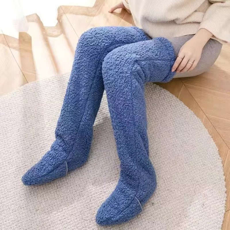 Fleece-Socken – bequem – Overknee-Socken – hohe Kniestrümpfe – Wintersocken für Damen