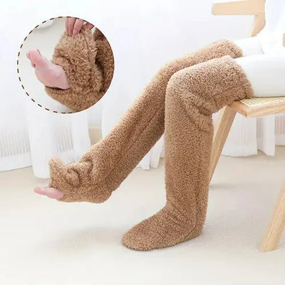 Fleece-Socken – bequem – Overknee-Socken – hohe Kniestrümpfe – Wintersocken für Damen