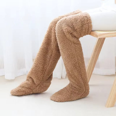 Fleece-Socken – bequem – Overknee-Socken – hohe Kniestrümpfe – Wintersocken für Damen