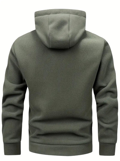 Fleecejacke – Warm – mit Kapuze – Fleecejacke mit Reißverschluss – Herrenbekleidung