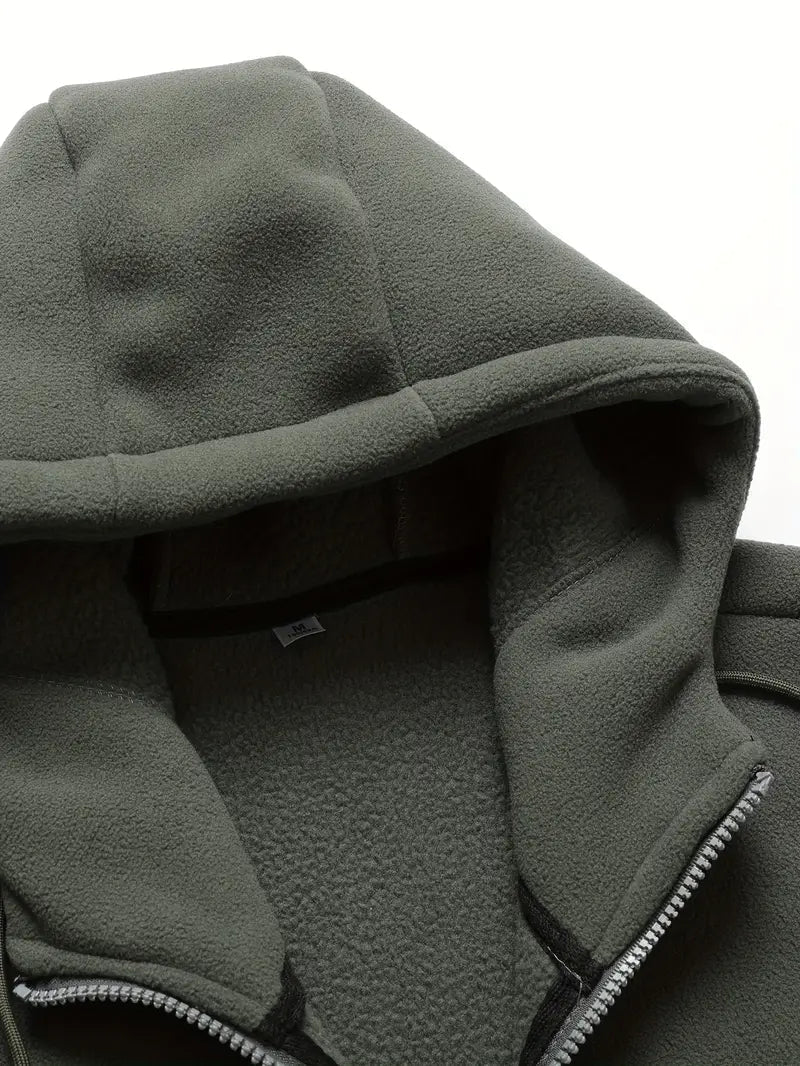 Fleecejacke – Warm – mit Kapuze – Fleecejacke mit Reißverschluss – Herrenbekleidung