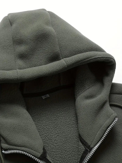 Fleecejacke – Warm – mit Kapuze – Fleecejacke mit Reißverschluss – Herrenbekleidung