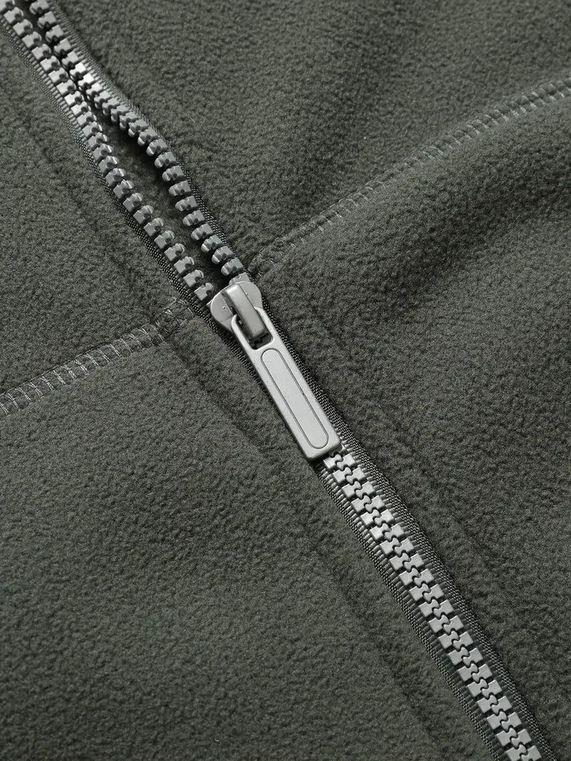 Fleecejacke – Warm – mit Kapuze – Fleecejacke mit Reißverschluss – Herrenbekleidung