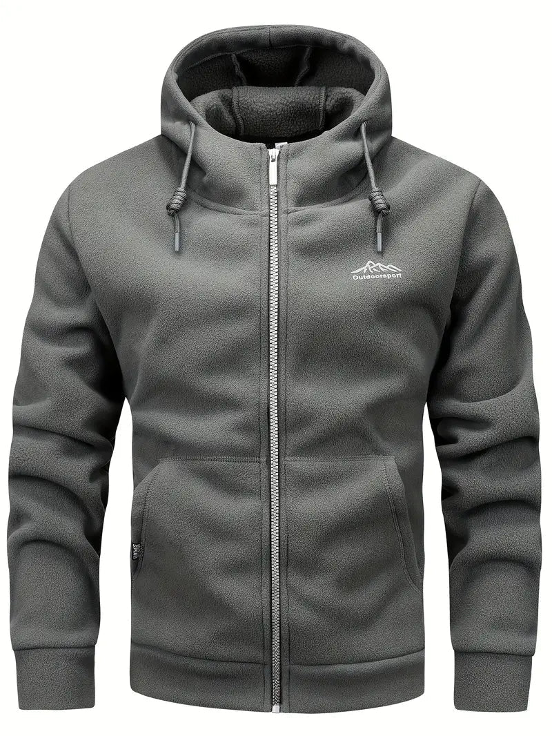 Fleecejacke – Warm – mit Kapuze – Fleecejacke mit Reißverschluss – Herrenbekleidung