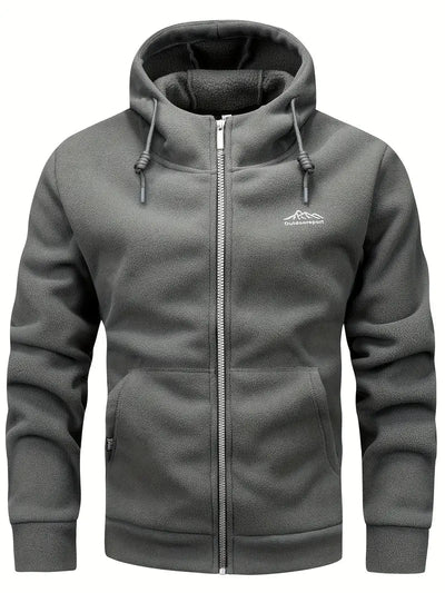 Fleecejacke – Warm – mit Kapuze – Fleecejacke mit Reißverschluss – Herrenbekleidung