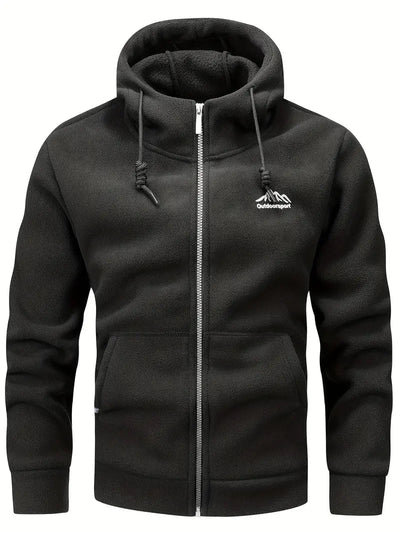 Fleecejacke – Warm – mit Kapuze – Fleecejacke mit Reißverschluss – Herrenbekleidung