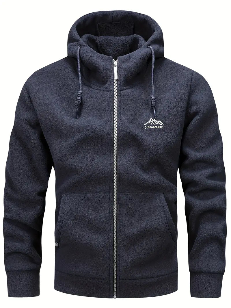 Fleecejacke – Warm – mit Kapuze – Fleecejacke mit Reißverschluss – Herrenbekleidung