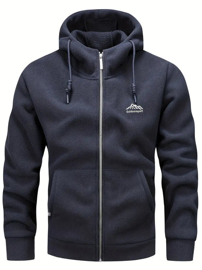 Fleecejacke – Warm – mit Kapuze – Fleecejacke mit Reißverschluss – Herrenbekleidung