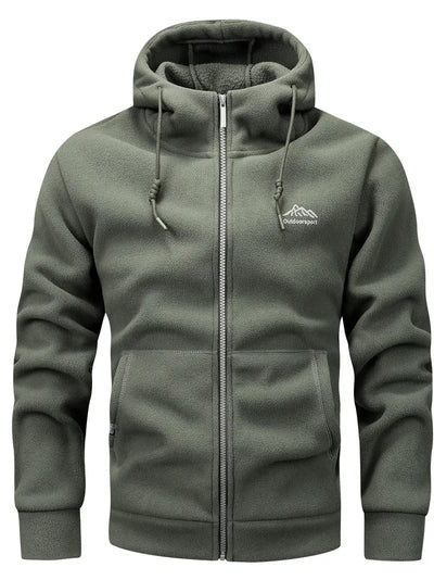 Fleecejacke – Warm – mit Kapuze – Fleecejacke mit Reißverschluss – Herrenbekleidung