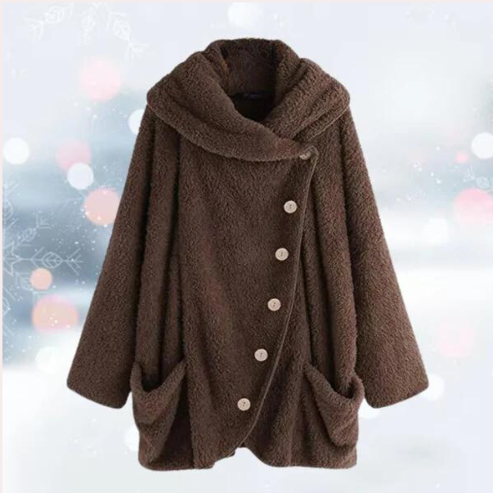 Fleecejacke – Warme Oversize-Winterjacke mit lockerer Passform für Damen