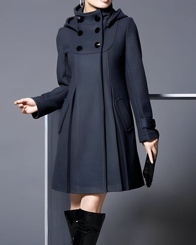 Frack - mit Kapuze - halblang - Trenchcoat - Damenjacken