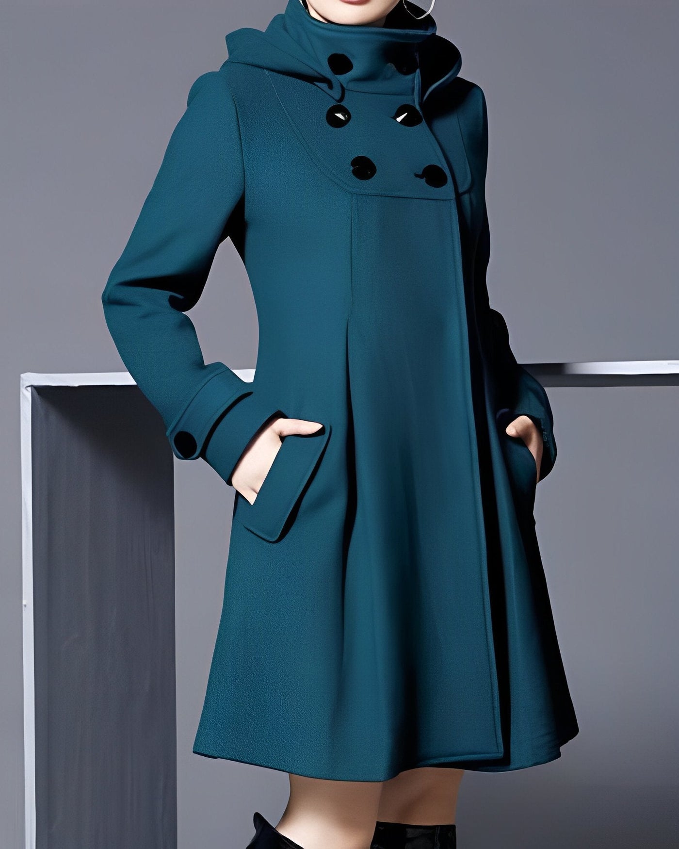 Frack - mit Kapuze - halblang - Trenchcoat - Damenjacken