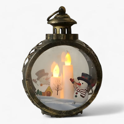 FrostGlow – Dekorative Schneemann-Lampe mit LED-Lampe, die Weihnachten simuliert