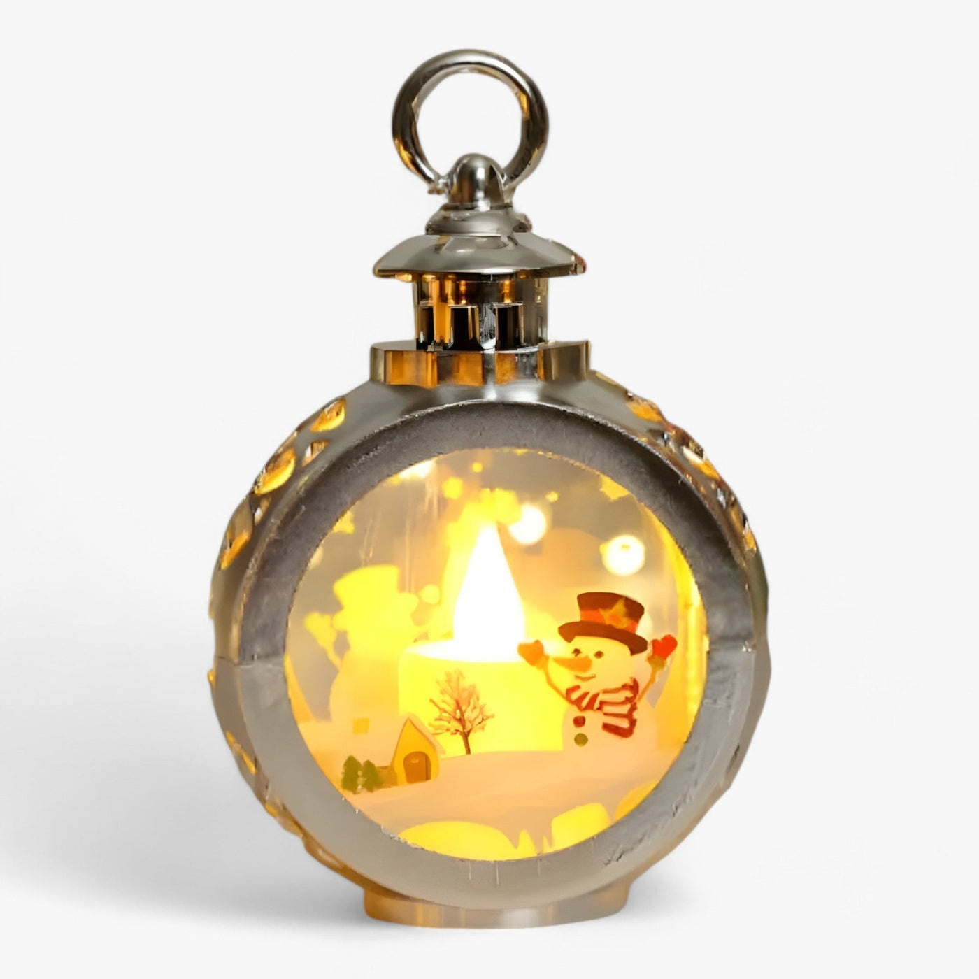 FrostGlow – Dekorative Schneemann-Lampe mit LED-Lampe, die Weihnachten simuliert