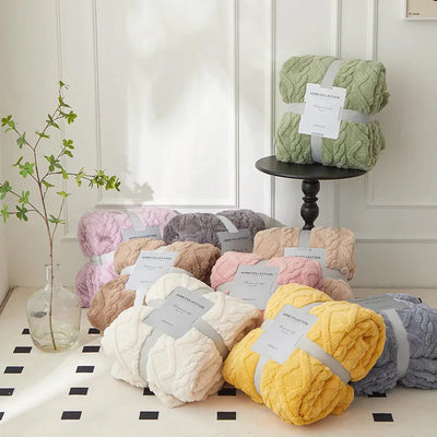 Fuzzy-Decke - Warm - Flauschig - Sherpa-Decke - Winterdecke