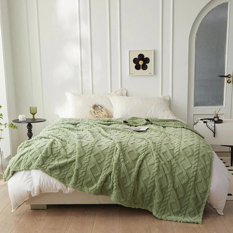Fuzzy-Decke - Warm - Flauschig - Sherpa-Decke - Winterdecke