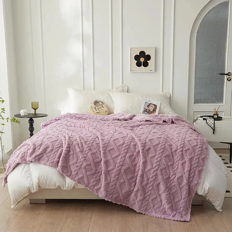 Fuzzy-Decke - Warm - Flauschig - Sherpa-Decke - Winterdecke