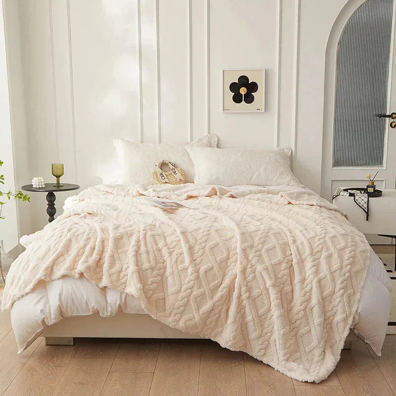 Fuzzy-Decke - Warm - Flauschig - Sherpa-Decke - Winterdecke
