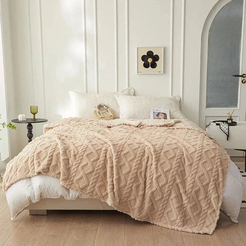Fuzzy-Decke - Warm - Flauschig - Sherpa-Decke - Winterdecke