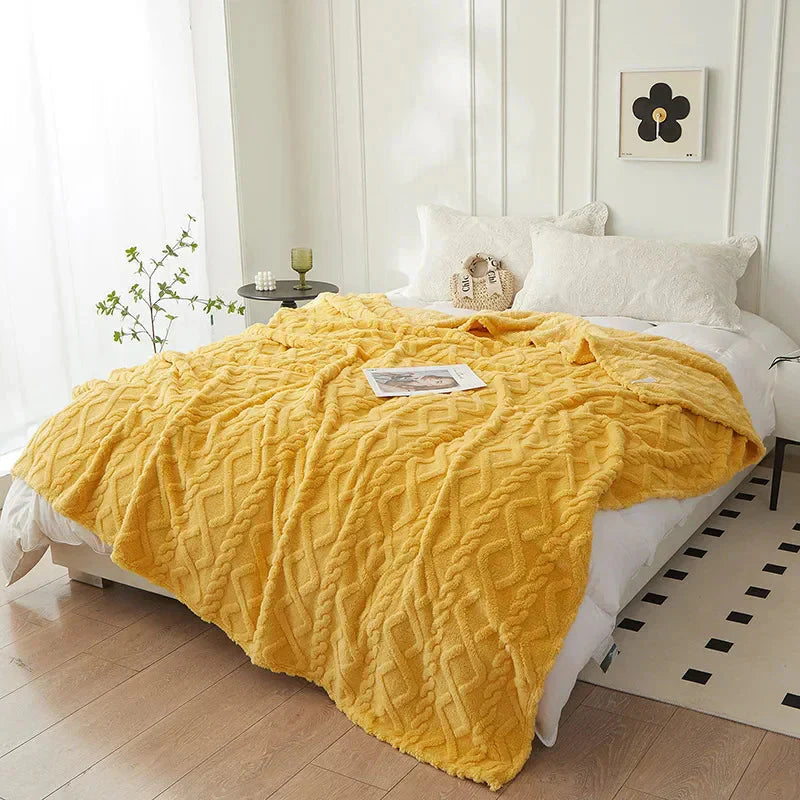 Fuzzy-Decke - Warm - Flauschig - Sherpa-Decke - Winterdecke