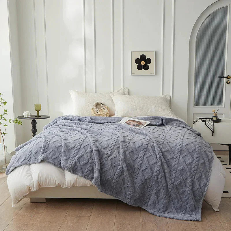Fuzzy-Decke - Warm - Flauschig - Sherpa-Decke - Winterdecke