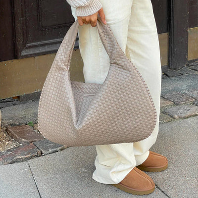 Geflochtene Tasche - Reißverschluss - Groß - Geflochtene Tasche - Umhängetasche