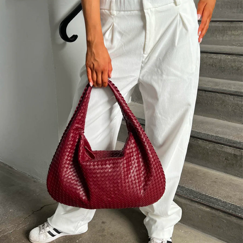 Geflochtene Tasche - Reißverschluss - Groß - Geflochtene Tasche - Umhängetasche