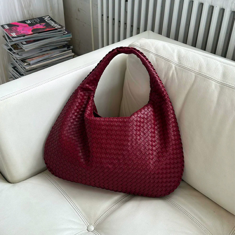 Geflochtene Tasche - Reißverschluss - Groß - Geflochtene Tasche - Umhängetasche