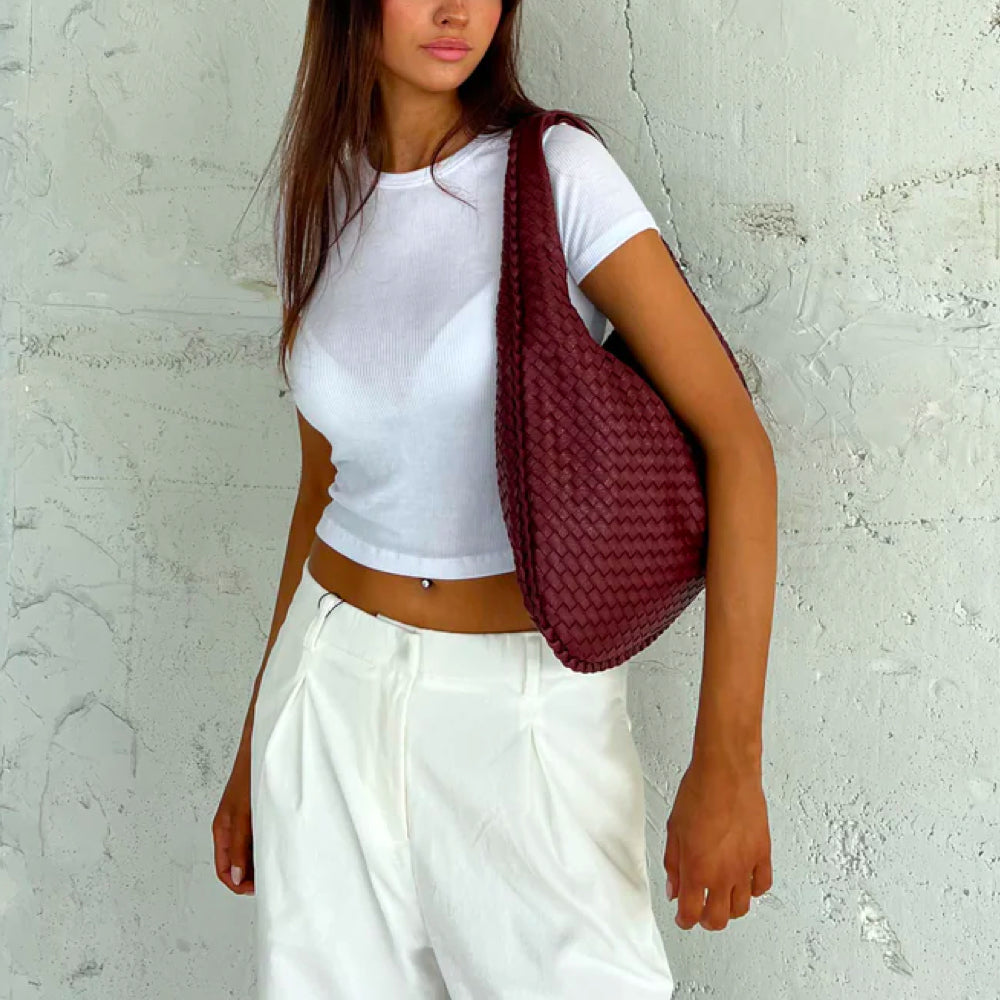 Gewebte Tasche | Groß | Ein Riemen | Umhängetasche | Handtasche