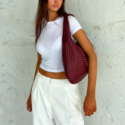 Gewebte Tasche | Groß | Ein Riemen | Umhängetasche | Handtasche