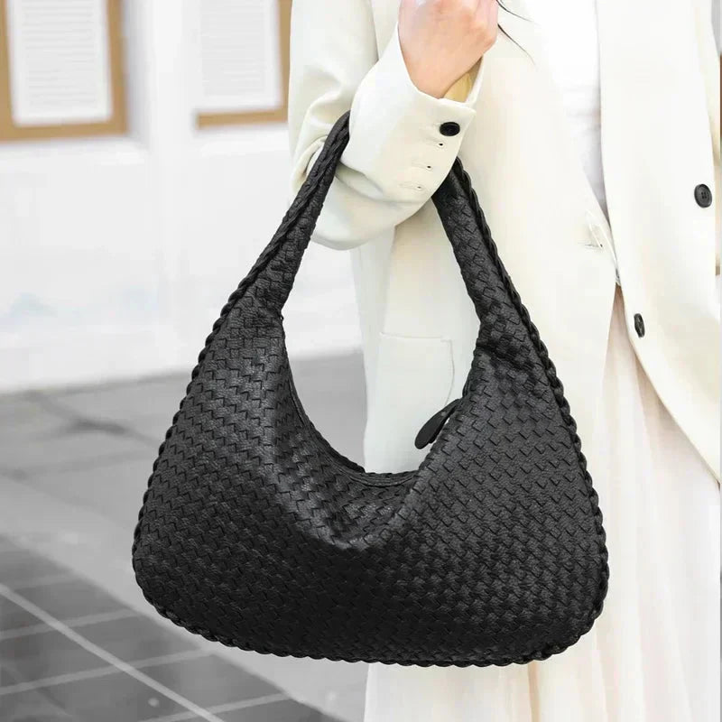 Gewebte Tasche – große vegane Ledertasche für den Alltag für Damen