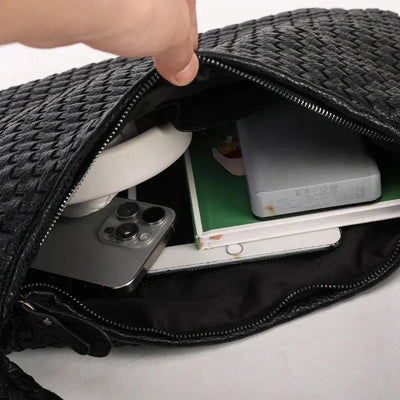 Gewebte Tasche – große vegane Ledertasche für den Alltag für Damen