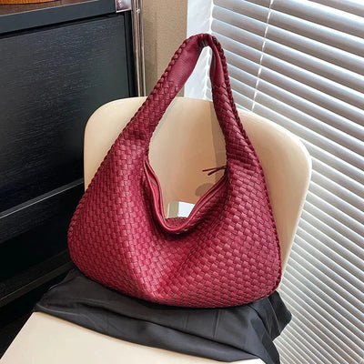 Gewebte Tasche – große vegane Ledertasche für den Alltag für Damen