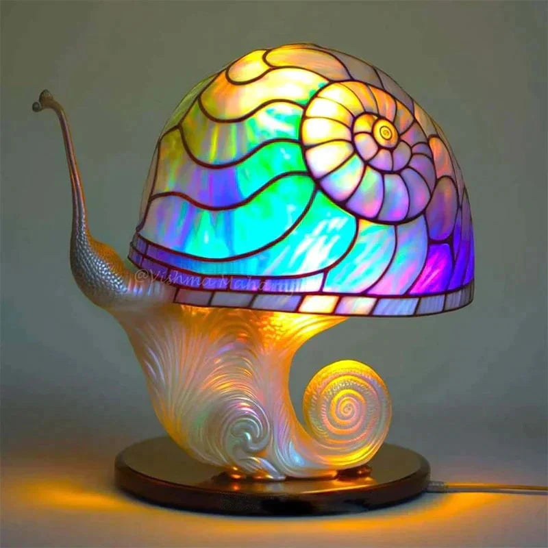 Glas Lampe - Bunte Fantasie Dekoration Tisch Ambiente Licht