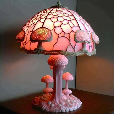 Glas Lampe - Bunte Fantasie Dekoration Tisch Ambiente Licht
