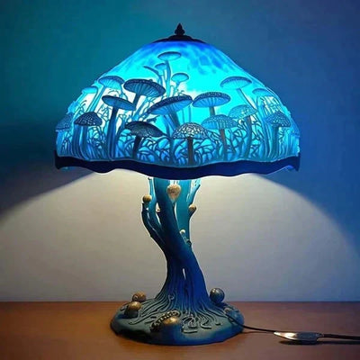 Glas Lampe - Bunte Fantasie Dekoration Tisch Ambiente Licht
