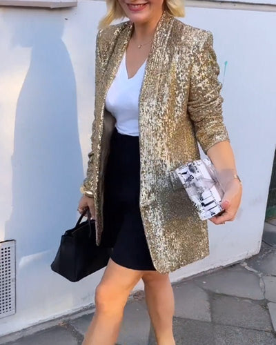 Gold Paillettenblazer
