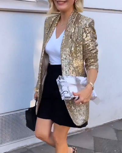Gold Paillettenblazer