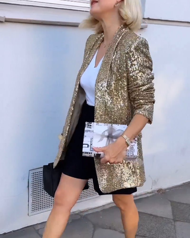 Gold Paillettenblazer