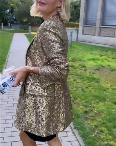 Gold Paillettenblazer