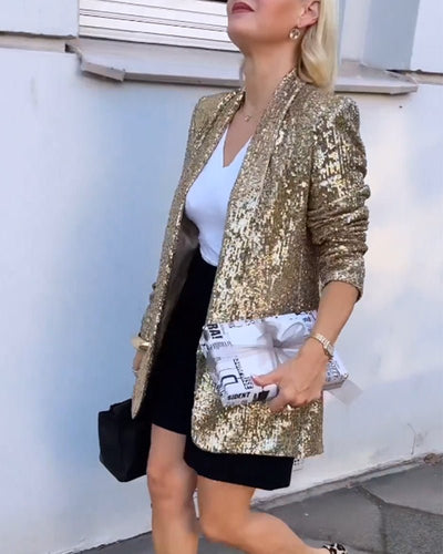 Gold Paillettenblazer