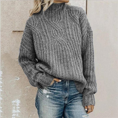 Irisetim | Damen Bequeme Strick Pullover | Warme