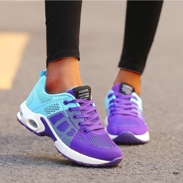 Atmungsaktive Klobige Sneakers Für Damen Mit Gepolsterter Sohle – Moderner Look, Freizeit & Sport