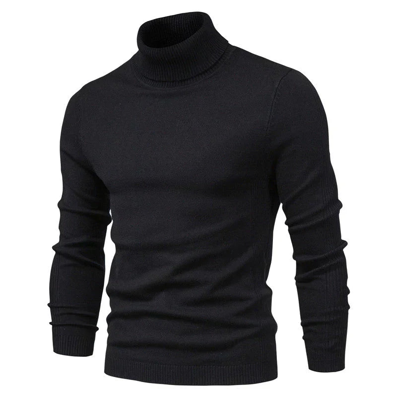 Noah - schmaler, gerippter Rollkragenpullover für Männer mit schmaler Silhouette