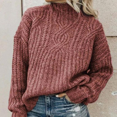 Irisetim | Damen Bequeme Strick Pullover | Warme