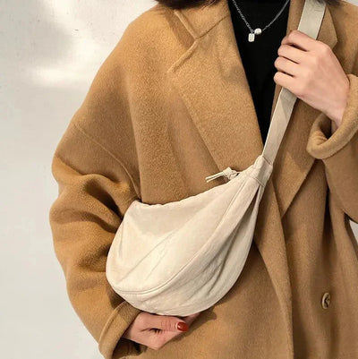 Halbmond-Tasche – Verstellbarer Riemen – Reißverschluss – Umhängetasche – Gürteltasche