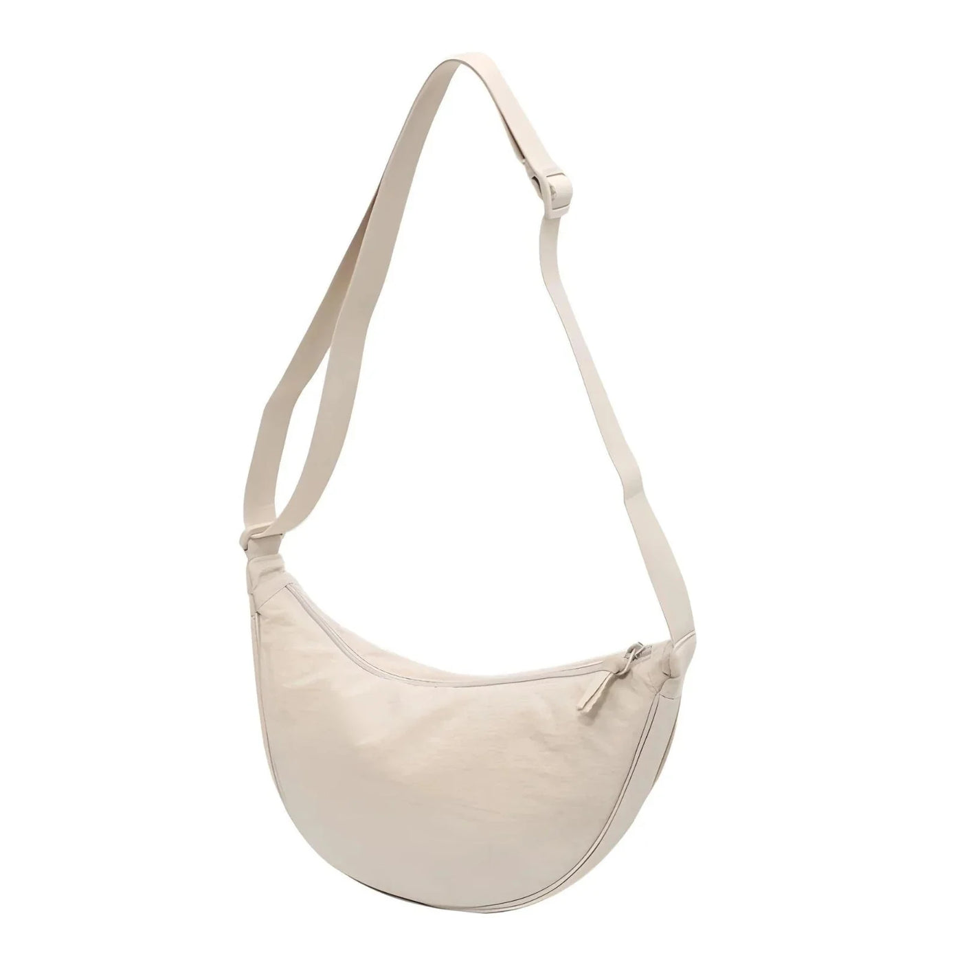 Halbmond-Tasche – Verstellbarer Riemen – Reißverschluss – Umhängetasche – Gürteltasche
